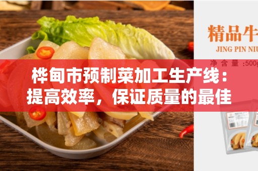 桦甸市预制菜加工生产线：提高效率，保证质量的最佳选择