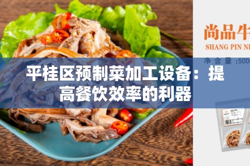 平桂区预制菜加工设备：提高餐饮效率的利器