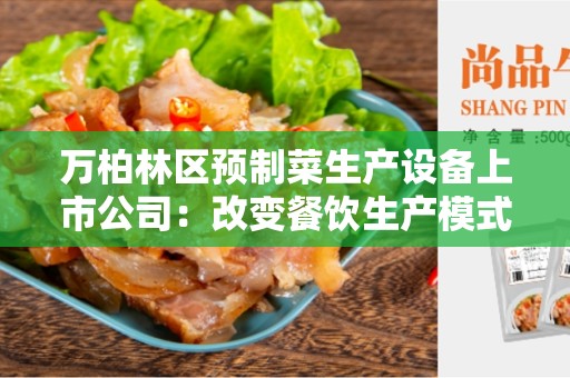 万柏林区预制菜生产设备上市公司：改变餐饮生产模式的创新