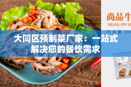 大同区预制菜厂家：一站式解决您的餐饮需求