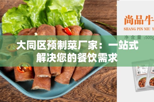 大同区预制菜厂家：一站式解决您的餐饮需求
