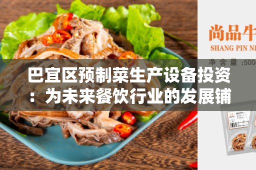 巴宜区预制菜生产设备投资：为未来餐饮行业的发展铺设坚实基础