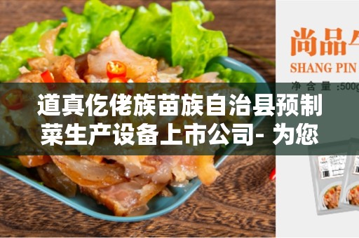 道真仡佬族苗族自治县预制菜生产设备上市公司- 为您解析该公司的创新产品和前景