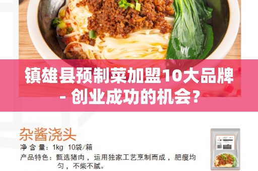镇雄县预制菜加盟10大品牌- 创业成功的机会？