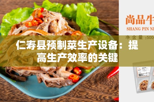 仁寿县预制菜生产设备：提高生产效率的关键