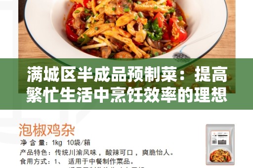 满城区半成品预制菜：提高繁忙生活中烹饪效率的理想选择