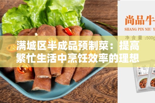 满城区半成品预制菜：提高繁忙生活中烹饪效率的理想选择