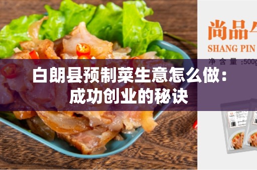白朗县预制菜生意怎么做：成功创业的秘诀