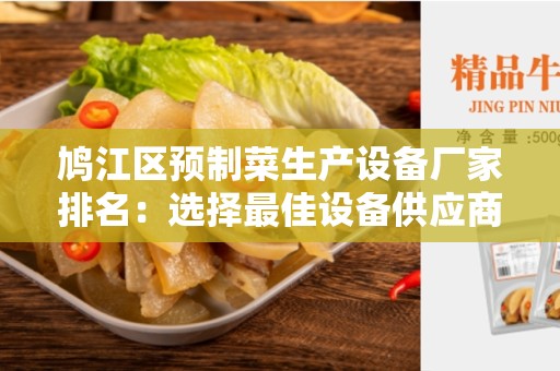 鸠江区预制菜生产设备厂家排名：选择最佳设备供应商的关键指南