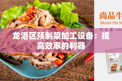龙港区预制菜加工设备：提高效率的利器