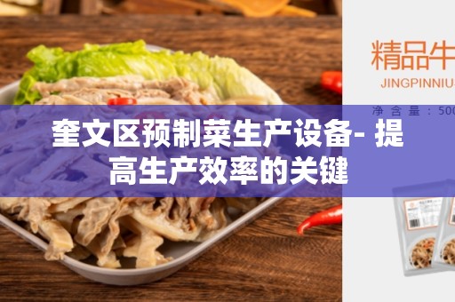 奎文区预制菜生产设备- 提高生产效率的关键