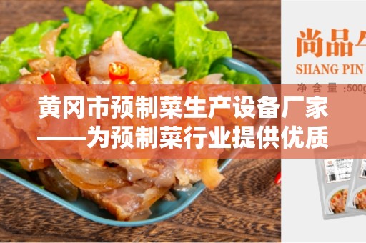 黄冈市预制菜生产设备厂家——为预制菜行业提供优质设备的领导者