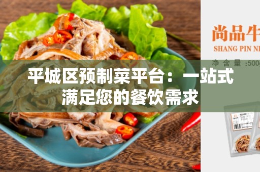 平城区预制菜平台：一站式满足您的餐饮需求