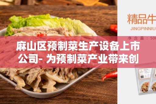 麻山区预制菜生产设备上市公司- 为预制菜产业带来创新与发展的引领者