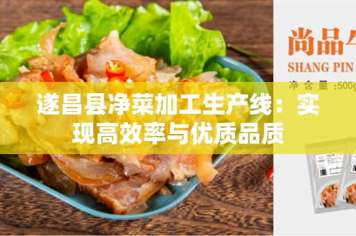 遂昌县净菜加工生产线：实现高效率与优质品质