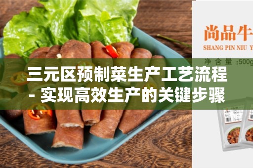 三元区预制菜生产工艺流程- 实现高效生产的关键步骤