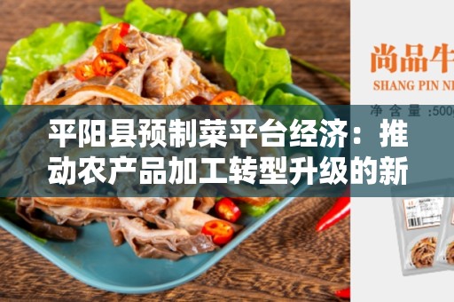 平阳县预制菜平台经济：推动农产品加工转型升级的新动力