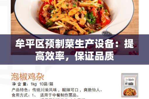 牟平区预制菜生产设备：提高效率，保证品质