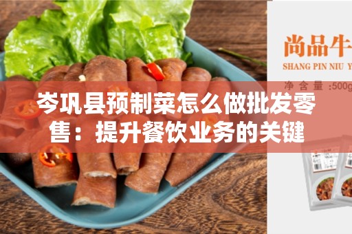 岑巩县预制菜怎么做批发零售：提升餐饮业务的关键