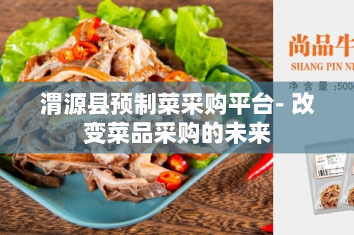 渭源县预制菜采购平台- 改变菜品采购的未来