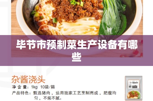 毕节市预制菜生产设备有哪些
