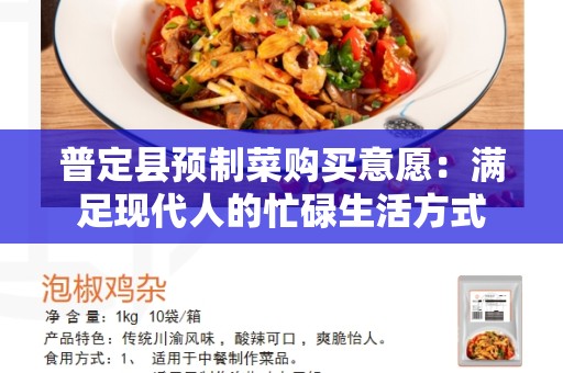 普定县预制菜购买意愿：满足现代人的忙碌生活方式