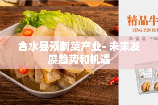 合水县预制菜产业- 未来发展趋势和机遇