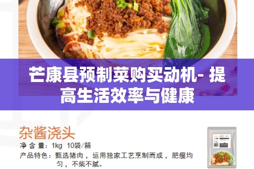 芒康县预制菜购买动机- 提高生活效率与健康