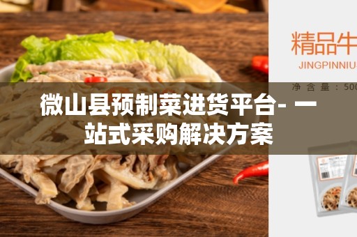 微山县预制菜进货平台- 一站式采购解决方案