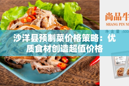 沙洋县预制菜价格策略：优质食材创造超值价格