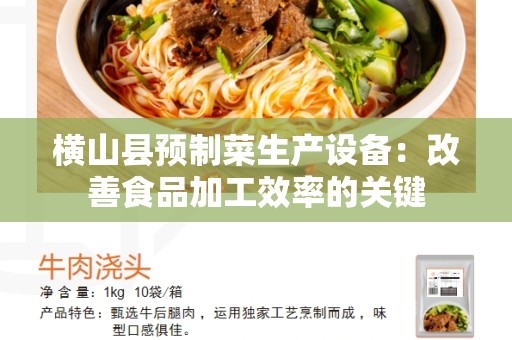 横山县预制菜生产设备：改善食品加工效率的关键
