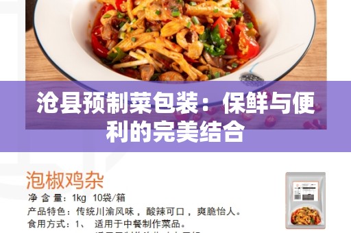 沧县预制菜包装：保鲜与便利的完美结合