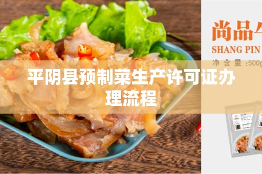 平阴县预制菜生产许可证办理流程