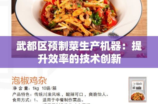 武都区预制菜生产机器：提升效率的技术创新