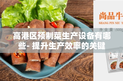 高港区预制菜生产设备有哪些- 提升生产效率的关键