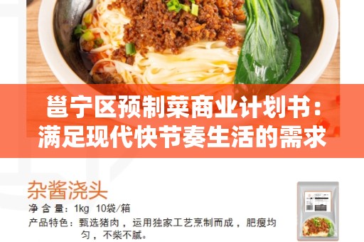 邕宁区预制菜商业计划书：满足现代快节奏生活的需求