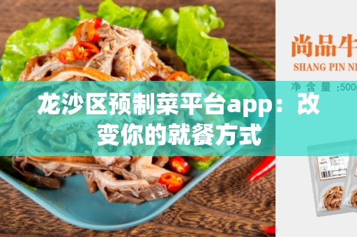 龙沙区预制菜平台app：改变你的就餐方式