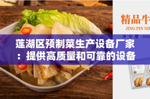 莲湖区预制菜生产设备厂家：提供高质量和可靠的设备解决方案