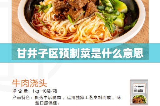 甘井子区预制菜是什么意思