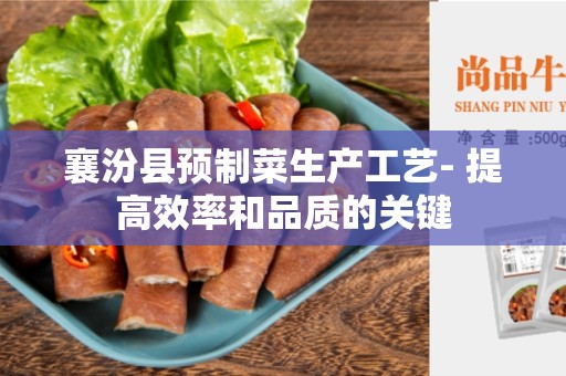 襄汾县预制菜生产工艺- 提高效率和品质的关键