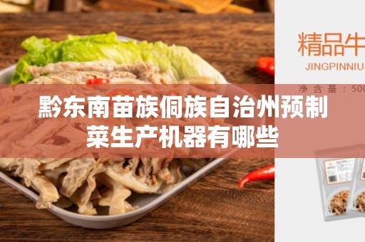 黔东南苗族侗族自治州预制菜生产机器有哪些
