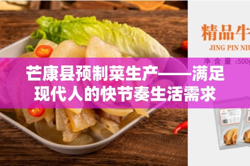 芒康县预制菜生产——满足现代人的快节奏生活需求