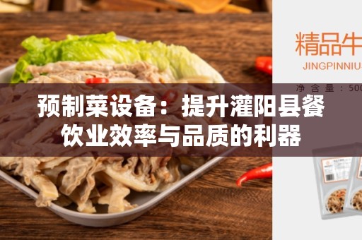 预制菜设备：提升灌阳县餐饮业效率与品质的利器