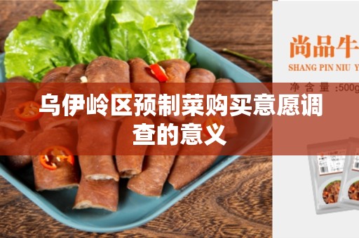 乌伊岭区预制菜购买意愿调查的意义