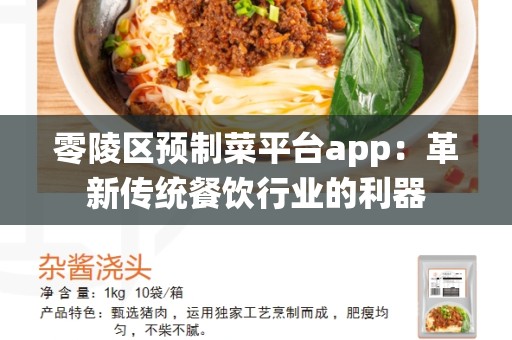 零陵区预制菜平台app：革新传统餐饮行业的利器