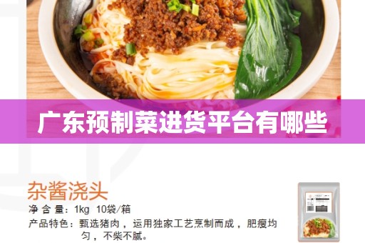 广东预制菜进货平台有哪些