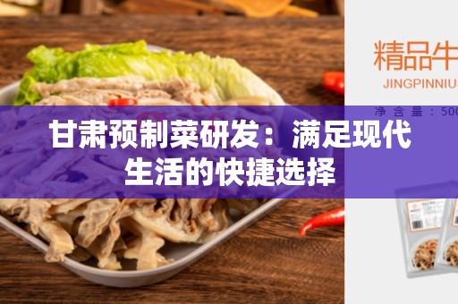 甘肃预制菜研发：满足现代生活的快捷选择