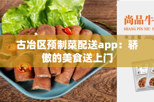 古冶区预制菜配送app：骄傲的美食送上门