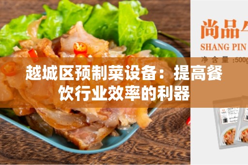 越城区预制菜设备：提高餐饮行业效率的利器