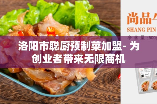 洛阳市聪厨预制菜加盟- 为创业者带来无限商机
